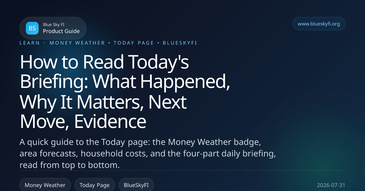 How to Read Market Insight: A Section-by-Section Tour | BlueSky FI